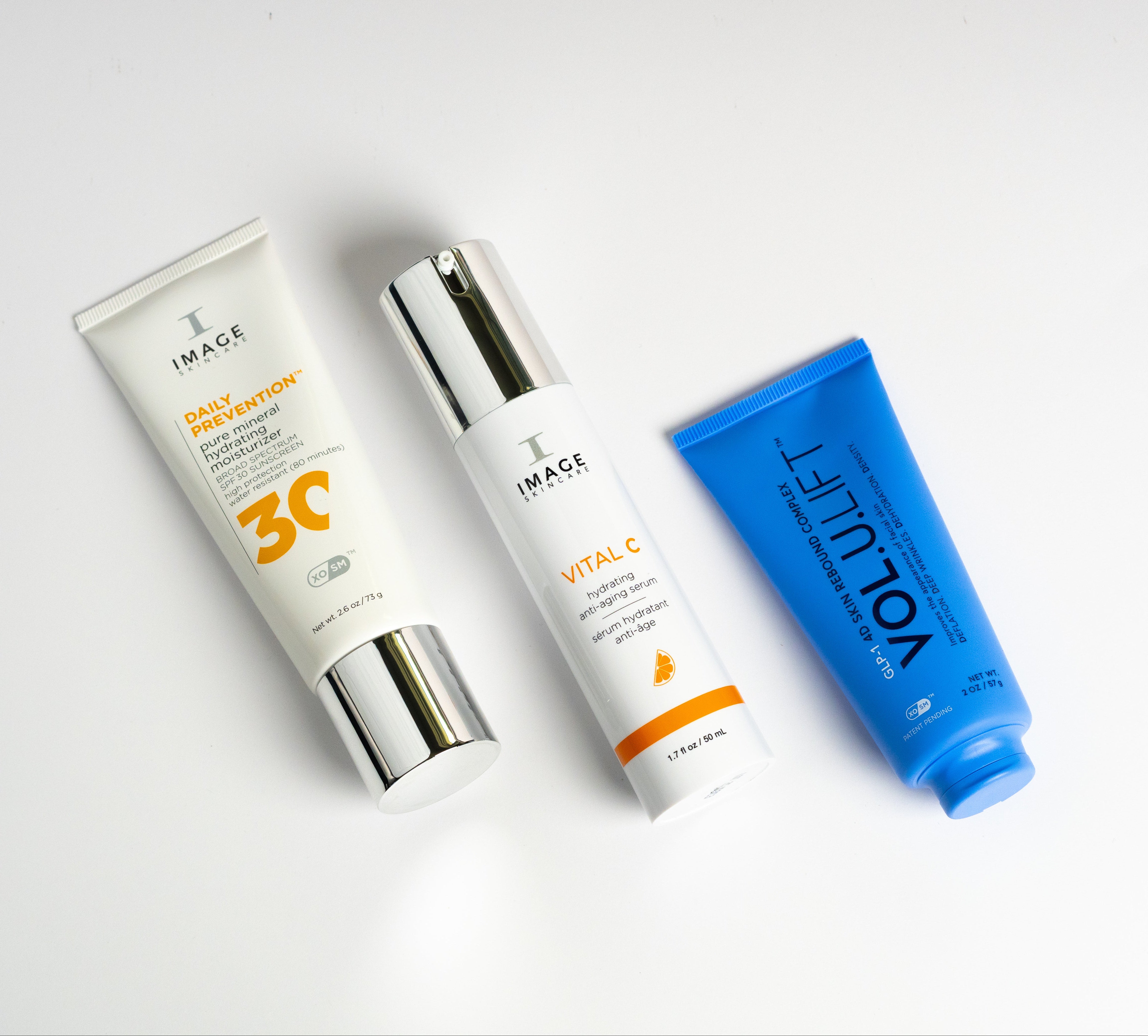 Three skincare products from the brand 'IMAGE' on a white background