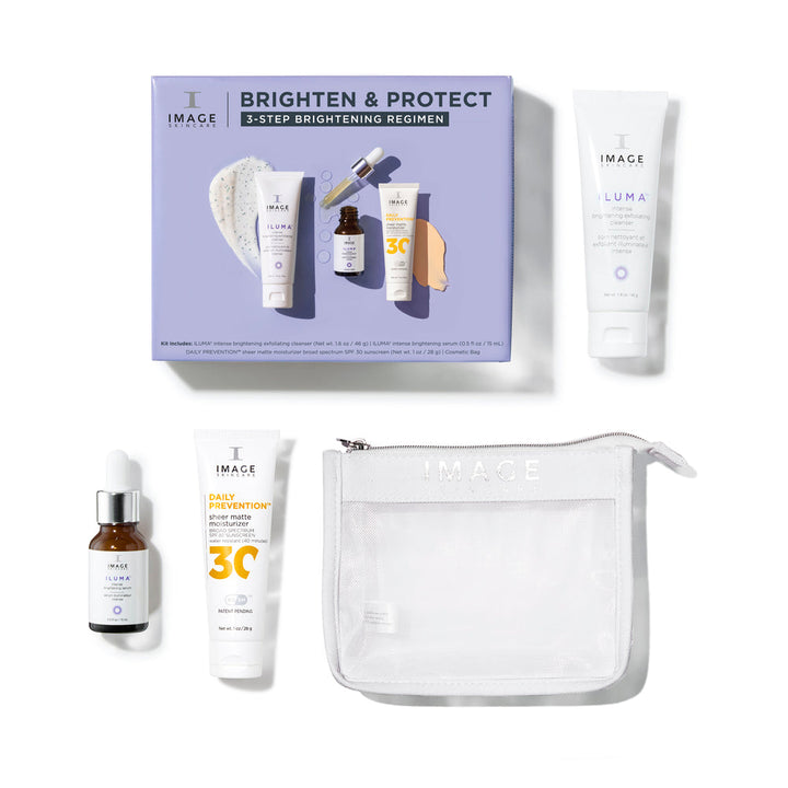 Example: Brighten & Protect Kit 3 step brightening regimen